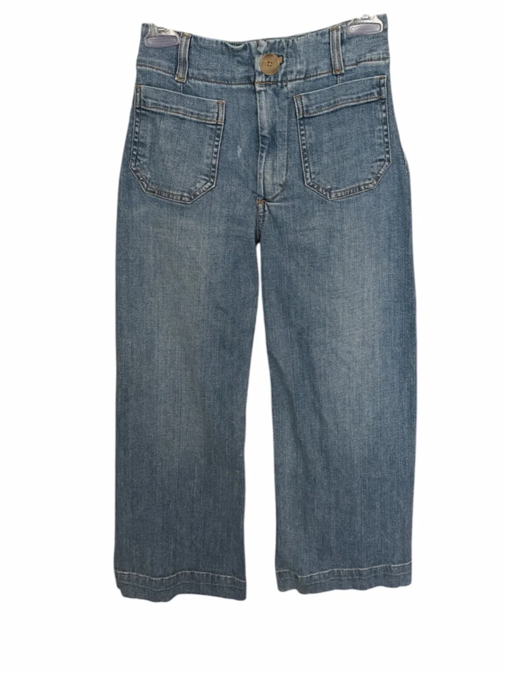 Maeve The Colette wide leg jeans size 24 boho classic capsule minimalist cropped